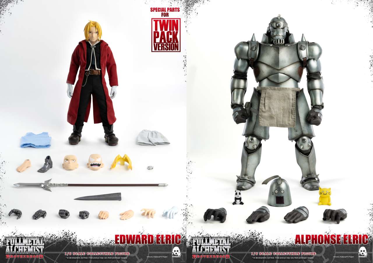 FULLMETAL ALCHEMIST BROTHERHOOD - Figurine articulée 1/6 TWIN Pack 'Edward et Alphonse' / Threezero